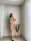 SÜTLÜ KAHVE SIFIR YAKA ELBİSE