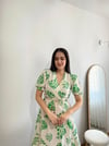 V YAKA KETEN ELBİSE BENETTON 