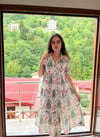 Yeşil Keten Elbise 