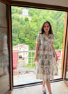 Yeşil Keten Elbise 