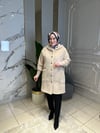 10571 Gold Düğmeli Angora Kaban