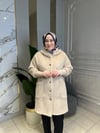 10571 Gold Düğmeli Angora Kaban