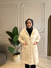 10572 Fermuarlı Broşlu Angora Kaban