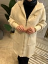 10572 Fermuarlı Broşlu Angora Kaban