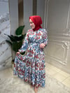 1204 Çini Desen Yaz Elbise
