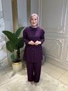 1417 Kendinden Desenli Pantolon Takım