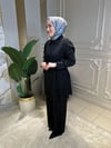 1417 Kendinden Desenli Pantolon Takım
