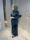 1461 Desenli Fermuarlı Elbise