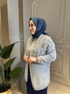 202501 Nakışlı Angora Kısa Hırka