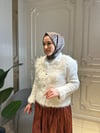 202509 İthal Nakışlı Mini Hırka