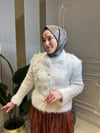 202509 İthal Nakışlı Mini Hırka