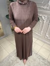 2054 Yan Fermuar Detaylı Elbise
