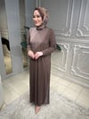 2054 Yan Fermuar Detaylı Elbise