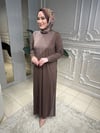 2054 Yan Fermuar Detaylı Elbise