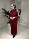 229 Omuz Taşlı Elbise