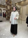 2410 Yaka Flarlı Nakış İşlemeli Tunik