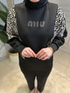 2461008 Flok Baskılı Sweat