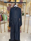 26039 Yaka Taşlı Tencel Elbise