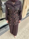3068 Yakma Floş Saten Pantolon Takım
