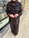 3068 Yakma Floş Saten Pantolon Takım