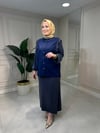 3086 Kolu Kare Kesimli Fırfırlı Hırka