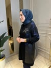 3093 Örümcek Desen Taşlı Tunik