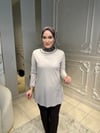 4039 Yaka Taşlı Uzun Bluz