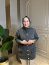40936 Gold Düğmeli Angora Hırka