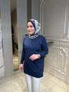 4710 Maglia Taş İşlemeli Triko Tunik