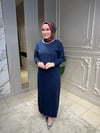 4712 Amore Taş İşlemeli Triko Elbise