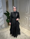 5036 Yakma Şifon Jakar Elbise