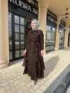 5475 Dantel Belden Bağlamalı elbise