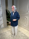 5647 Tencel Fermuar Detaylı Kap