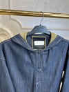 5829 Kapşomlu Kolları İşlemeli Denim Kap