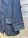 5829 Kapşomlu Kolları İşlemeli Denim Kap