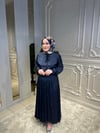 59132 Yakası Bağlamalı Bluzlu Ocean Etekli Takım