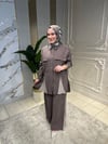 5956 Ön Fermuar Detaylı Pantolon Takım