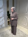 5956 Ön Fermuar Detaylı Pantolon Takım