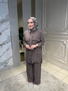 5956 Ön Fermuar Detaylı Pantolon Takım