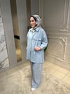 5998 Sedef Aksesuarlı Pantolon Takım