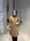 6501 Astarlı Kapşonlu Trenchkot