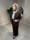6850 Santana Deri Garnili Kısa Ceket