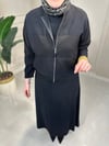 6943 Ceketi Bambu Detaylı Elbiseli Takım