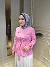 70029 Kelebekli Pamuk Cotton Bluz