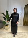 7023 File Derili Ceket Etek Takım
