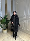 7114 Trikolu Kapşonlu Angora Kap