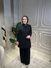7223 Simli Krep Şerit Detaylı Ceket Takım
