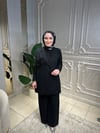 7223 Simli Krep Şerit Detaylı Ceket Takım