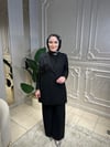 7223 Simli Krep Şerit Detaylı Ceket Takım
