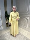 7251 Ön Düğme Detaylı Elbise